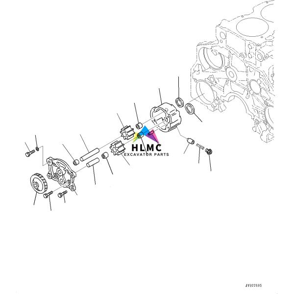 6251-51-1001 Engine Oil Pump SAA6D125E Excavator PC400-6 PC400-7 PC400-8 Wheelloader WA470-3 WA470-6