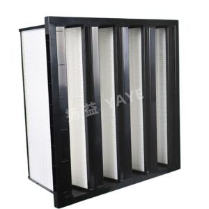 ABS Frame V Type Air Filter 0.4um HVAC System Air Filter Custom
