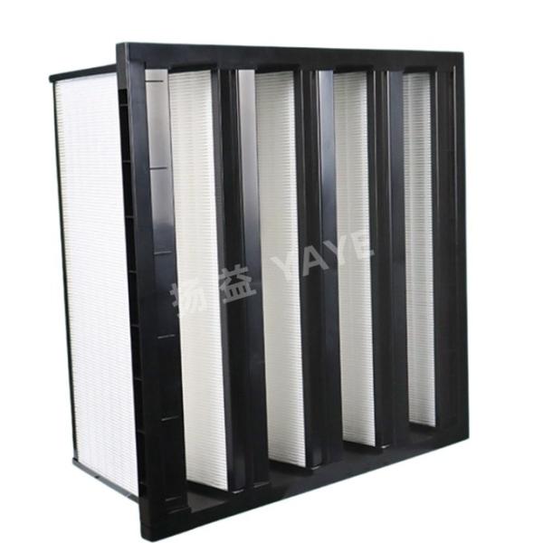 ABS Frame V Type Air Filter 0.4um HVAC System Air Filter Custom