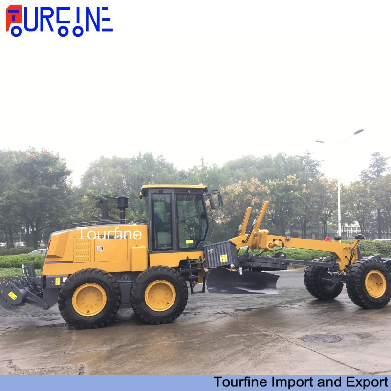 190HP GR180 Motor Grader with Front Blade and Rear Ripper for Road Construction