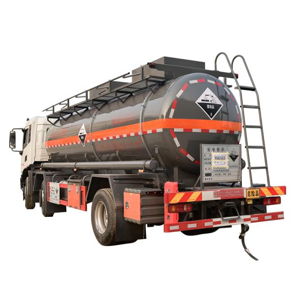 14.5CBM Hydrochloric Acid Liquid Alkali Tank Corrosive Product Tanker 26000 Gross Vehicle Weight
