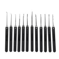 Outils de serrurerie pour débutants Fermeture transparente pour l'apprentissage,12 pièces d'outils de serrurerie noir