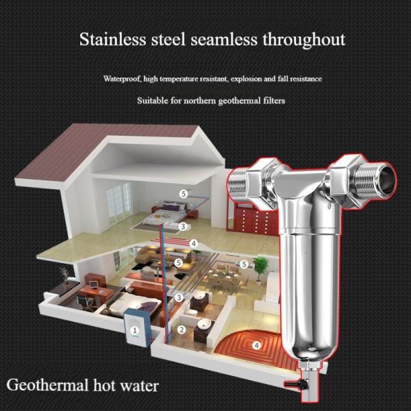 Filtro de agua para grifo doméstico de acero inoxidable, sistema de filtración de agua fría y caliente