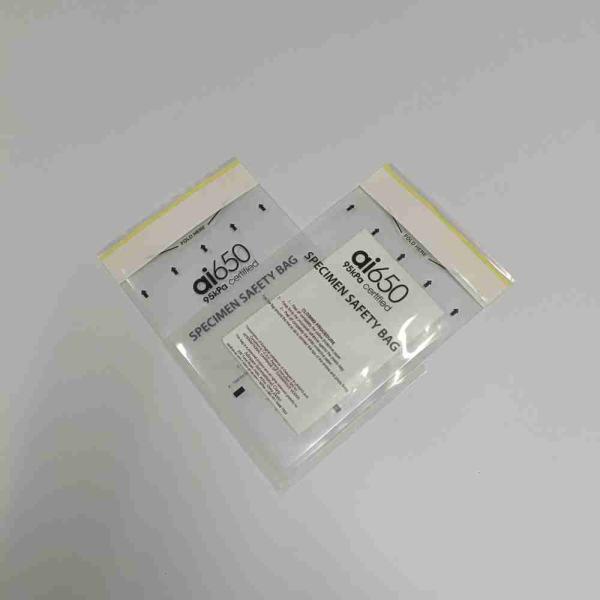 Safety 95kpa Specimen Transport Bag 100% LDPE Waterproof Oil Proof