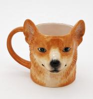 Best Selling cute earthenware 3d dog shaped Animal Ceramic Mugs Design with 3D handpaint zara