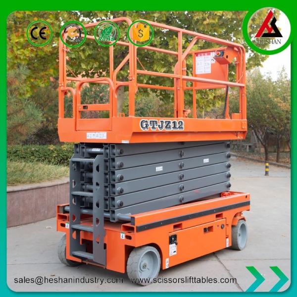 12m Self Propelled Automotive Scissor Lift Electric Aerial Work Platform Lift