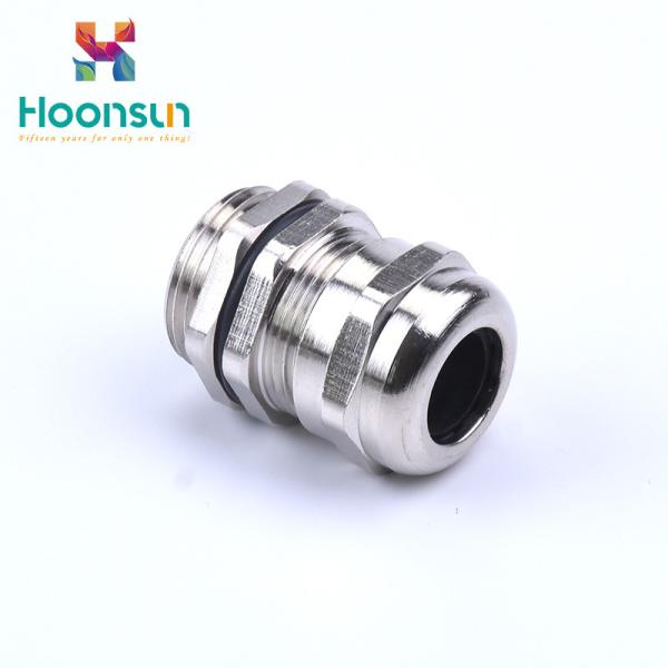 Nickel Plating Waterproof Cable Gland M Series / Silicone Rubber Metal Cable Gland