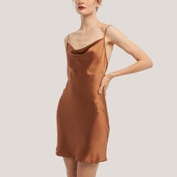 Customized Satin Short Dress Backless Slip Mini Dresses For Women