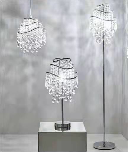 Height 200MM Simple Modern Table Lamp With Crystal Bead