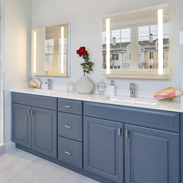 Classic Multi Color Lacquer Mirror White Blue Bathroom Vanities Cabinet