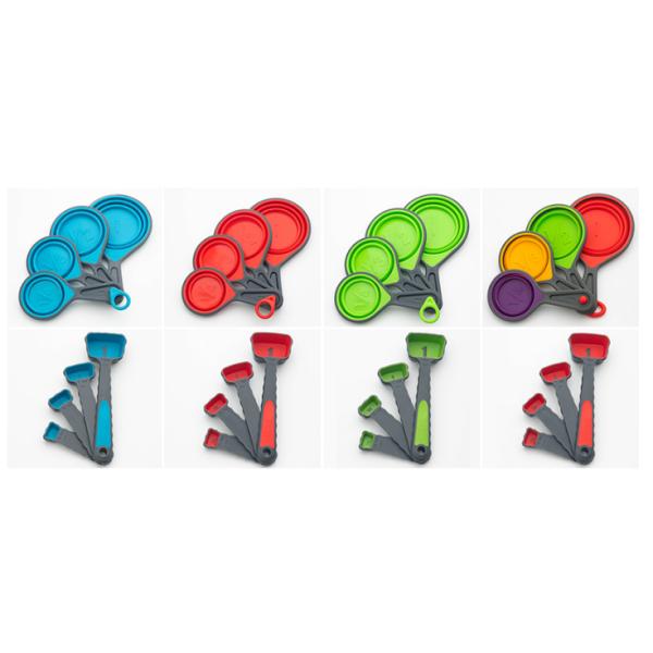Lightweight Collapsible Measuring Cups And Spoons Set With Scale For Precise Results