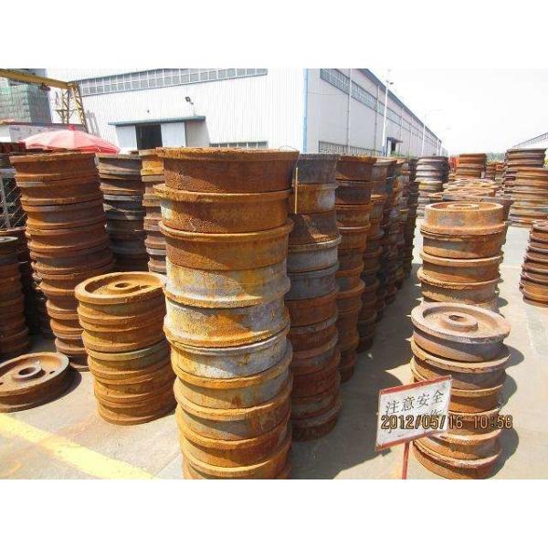 Колеса рельса стали отливки песка, колеса вагона 500mm гальванизируют поверхностное