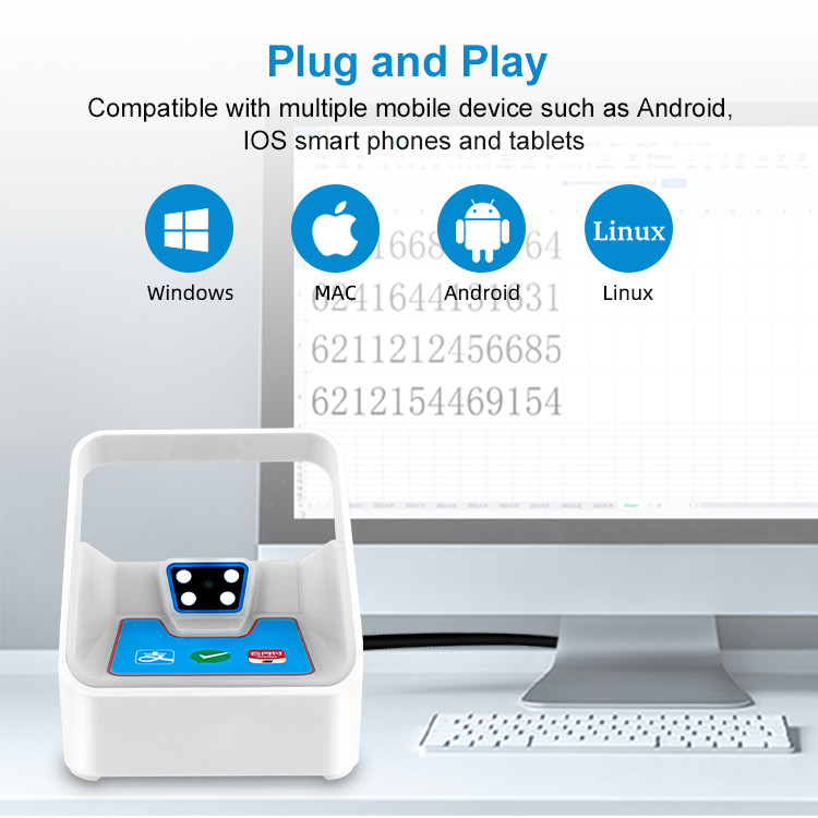 Usb читателя штрихкода коробки оплаты 1D блока развертки кода QR 2D мобильный