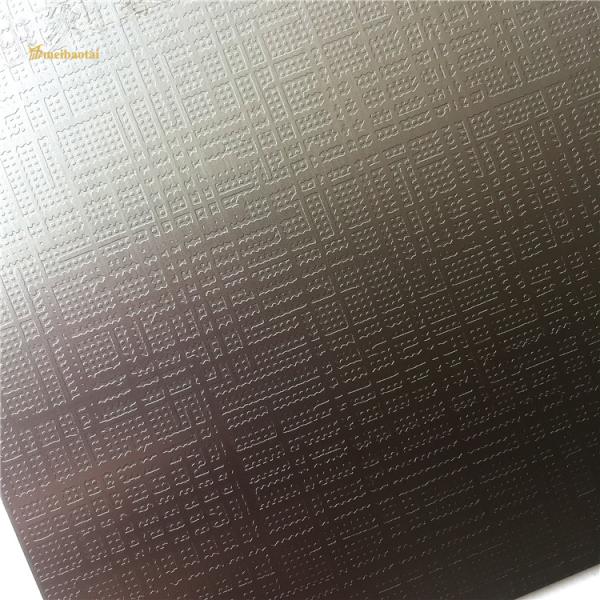 Grey Color Coated 0.65mm Thickness GB Standard Etched Stainless Steel Sheet for Ceiling and Wall Decoration