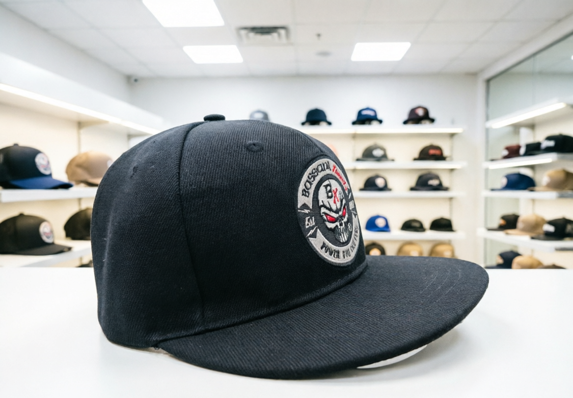 Embroidery Flat Brim Cap Custom Design Snapback Profile Logo Graphic Headwear