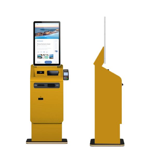 OEM 27/32 Inch Android/Win Self Service Payment Kiosk with Touch Screen A4 Printer/QR Scanner/Cash Dispenser Coin Recycler