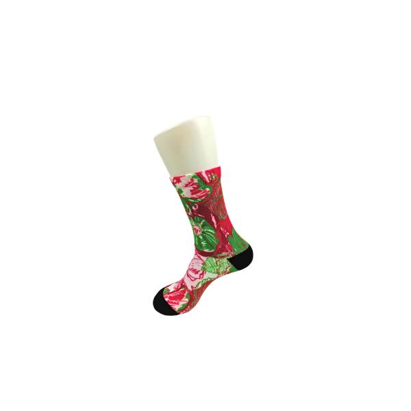 Knitted Sporty Digital Print Socks , Antibacterial Fabrics Custom Photo Print Socks