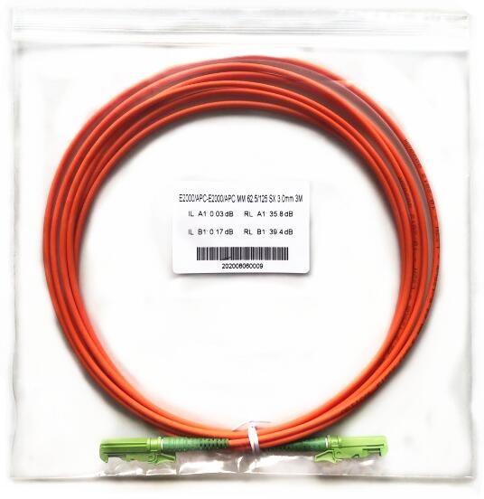 0.9mm 2.0mm 3.0mm Fiber Optic Patch Cables with E2000 SC APC UPC Connector