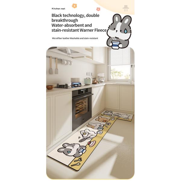 Резиновый скандинавский стиль напечатанный кухонный коврик для гостиной Ковёр спальный ковер Домашнее убранство