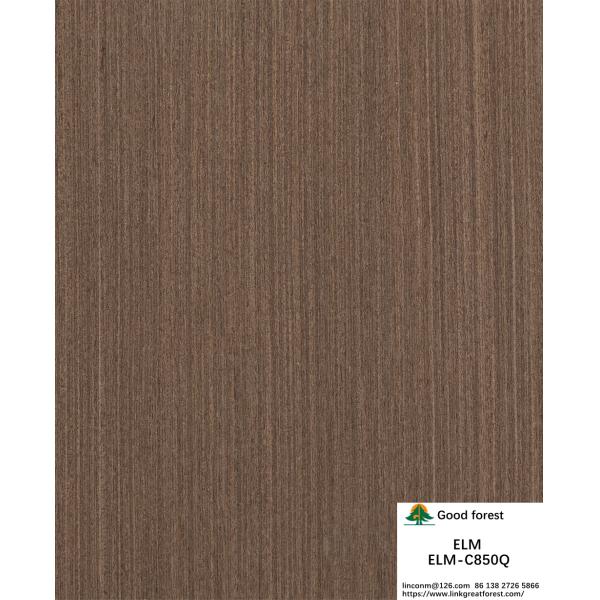 0.5mm Engineered Elm Wood Veneer Sheet For Fancy Panels 2500-3100mm Lengthened Quarter Cut Color Of Brown ELM-580Q/125Q/1278Q