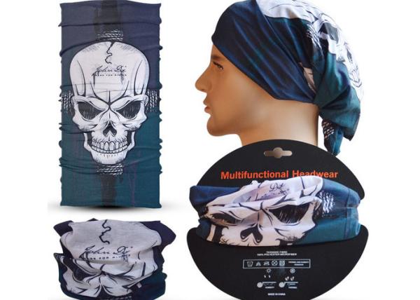Skull Tube Multi Functional Headwear , Absorb Sweat Speed Dry Multi Purpose Headband