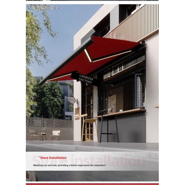 DICKSON Luxury Motorized Acrylic Waterproof Fabric Aluminum Full Cassette Awning Patio Retractable Awning Factory