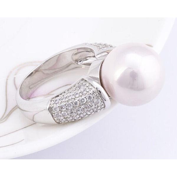 Pearl Rings zircon cluster finger rings