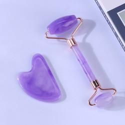 Jade Face Roller branca, amostra grátis de Rose Quartz Stone Roller 56g