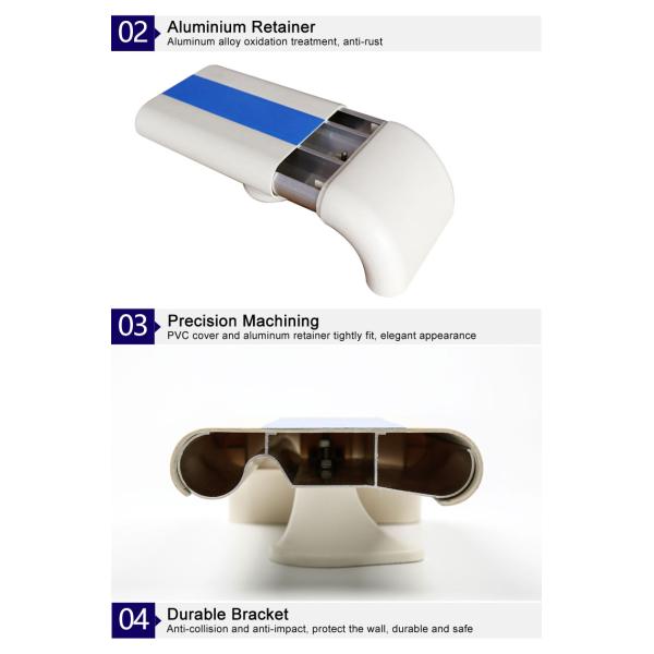 Поручень коридора больницы рельса аварии ПВК антибактериал для стены