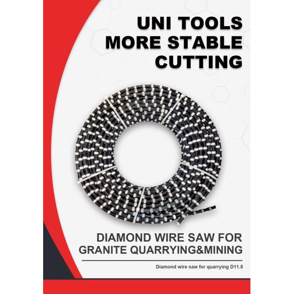 Провод диаманта гранита камня 11.5mm вырезывания тяжелого рока увидел, что гранит разрабатывал карьер инструменты
