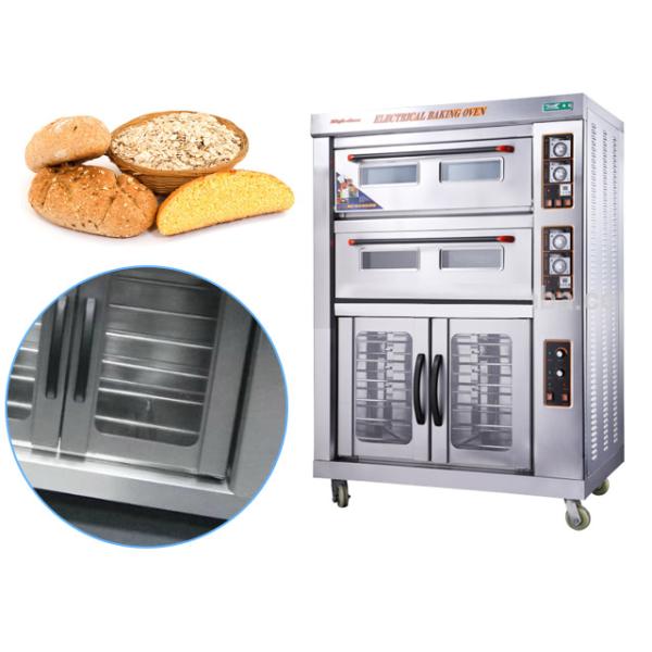 Restaurant Industrial Baking Oven Double Deck 1300x835x1800mm Proofing Bread