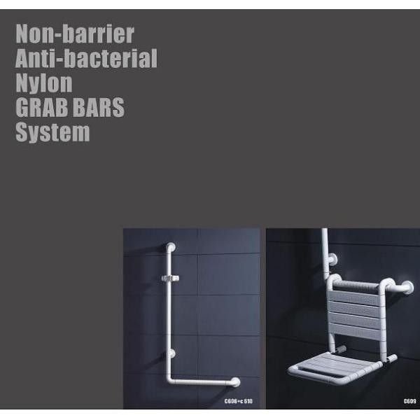 Space Saving Handicap Shower Seat Wall Mount Waterproof Large Weight Capacity