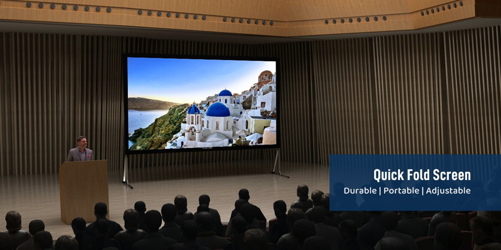 быстрый складывая легковес экрана репроектора 400inch с тканью задней проекции