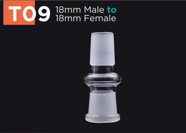Drop Down Glass Bong Adapt / Water Pipe Adaptor Male To Male / Male To Female 10mm 14mm
