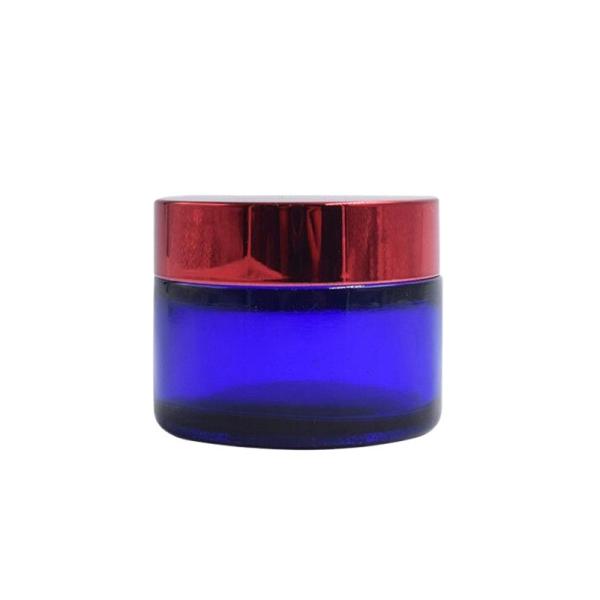 30g / 50g frasco de creme cosmético de vidro, frascos cosméticos de vidro pequenos com tampas