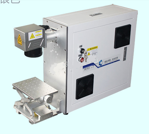 100X100mm 300X300mm Lifting Plat Form Ipg20W Split Type Fiber Marking machine for Jewelry Gold Brass Marking