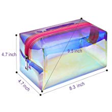 Small Clear PVC Waterproof Bag with Zipper Closure, Mini Portable Transparent Plastic Organizer Pouch for Cosmetic, Make