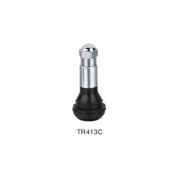 TR413C Chrome Tire Valve Stems , Tubeless Car Tyre Valve EPDM And Aluminum Stem