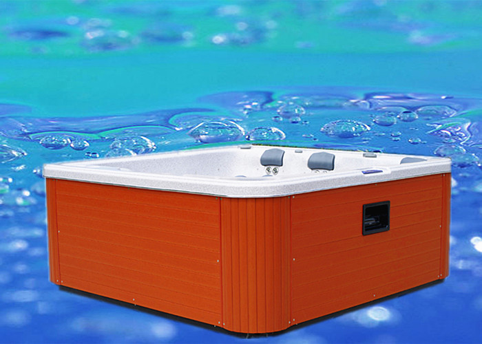 Portable 1800L, 6 seats, square acrylic whirlpool massage backyard hot tub balneotherapy