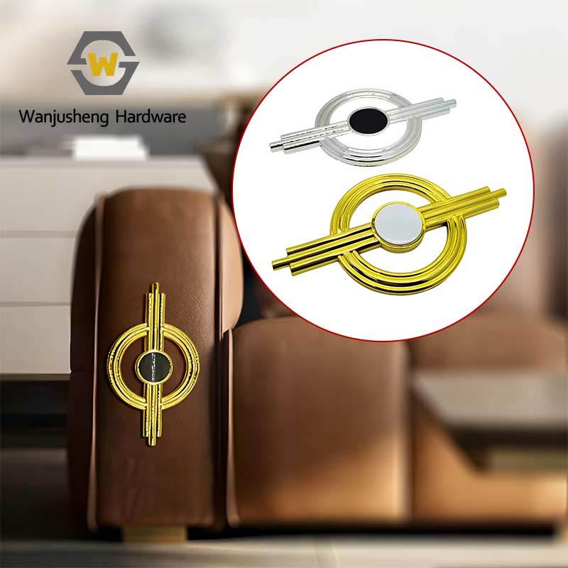 New Glossy Hollow-out Plastic Furniture Decorative Buttons Shaped Like Golden Ringed Planets Minimalist Sofa Ornament Buckles