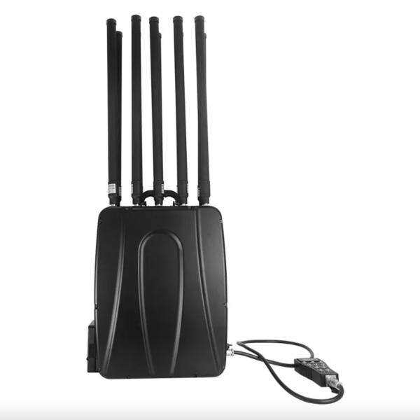 10 Channel Man Pack Drone Jammer Mochila 16dbi Antenna 360°1,5km RF Range Jamming