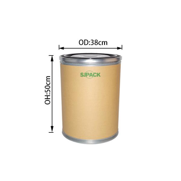 Barricas de fibra de polvo químico de 25 kg Barricas de fibra de papel Kraft transportadas