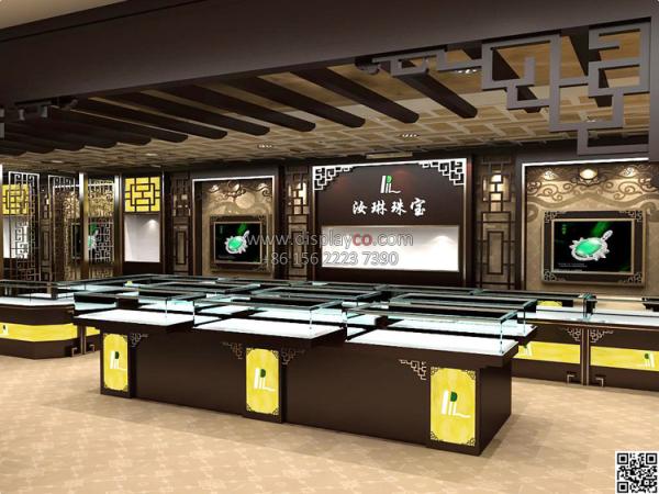 Luxurious free original design jewelry display showcase jewelry kiosk
