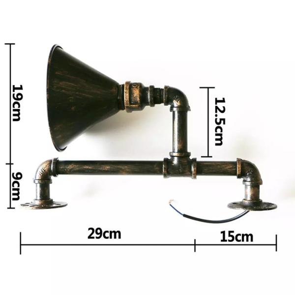 Аттестация Рохс Се лампы стены шарика приспособлений Э27 шарика Эдисон света стены трубы водопровода