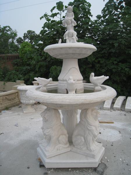 Big Statue Carved Stone Marble Water Pool Fountain Outdoor