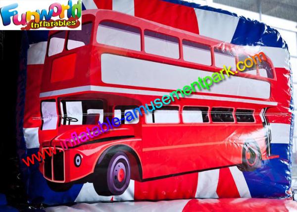 Pintura completa dos castelos Bouncy comerciais do partido de disco da bandeira para crianças
