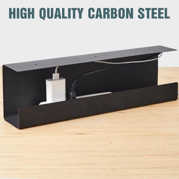 Carbon Steel Under Desk Cable Management Tray Mount Cord Wire Cable Tray for Desk