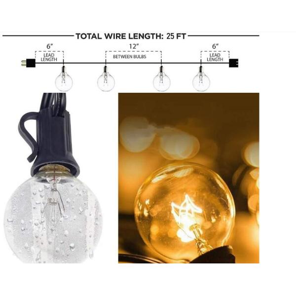 5W G40 Внутренние наружные праздничные декорации Светильники Водостойкие светодиодные струнные украшения