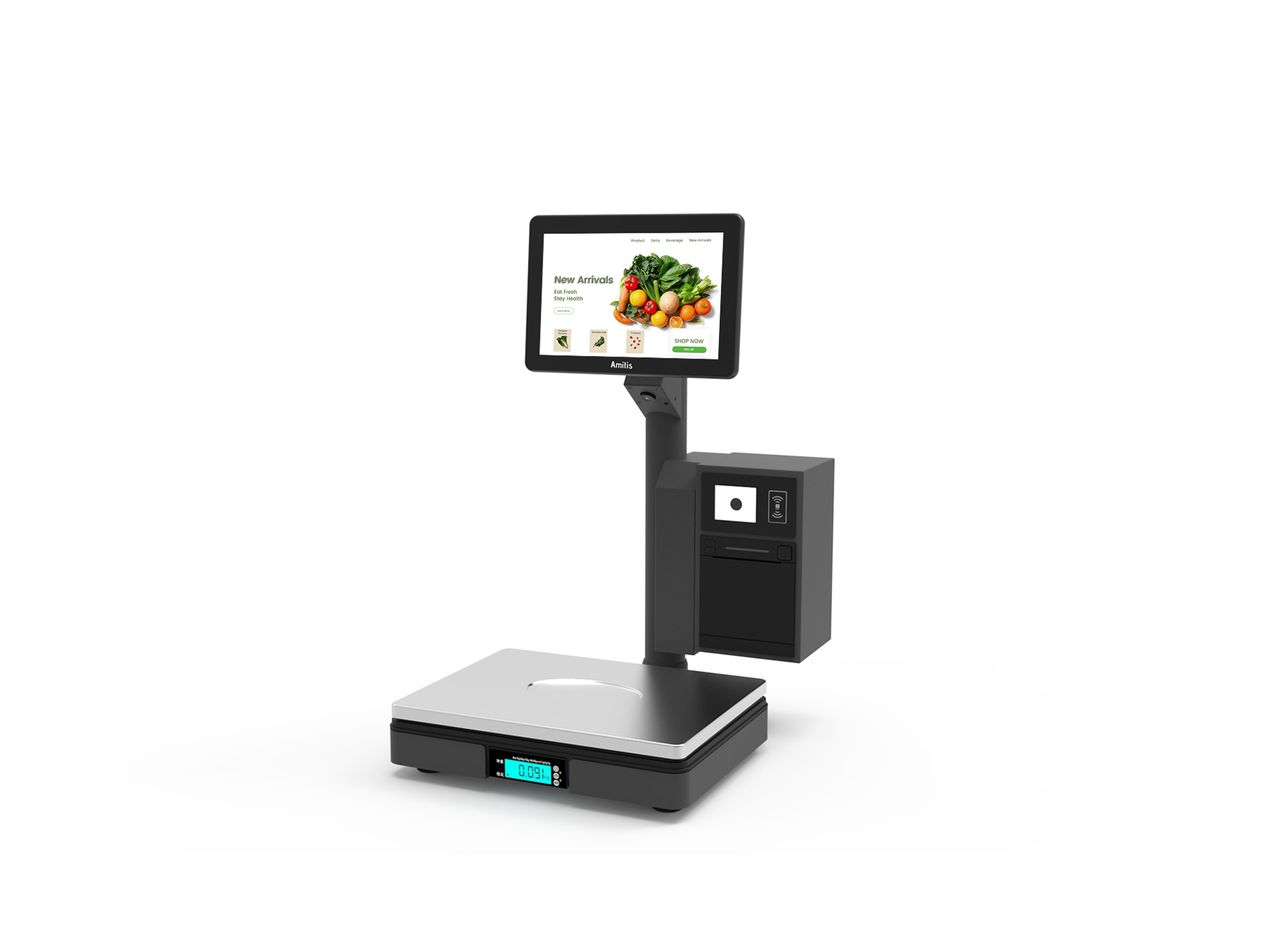 Android Dual Screen Weighing Scale POS RK3576 NPU AI Weighing Scale Checkout Terminal