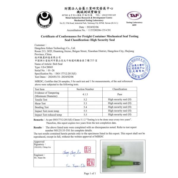 Durable ISO 17712 Bolt Seal Low Carbon Steel ABS Bolt Seals For Trailers